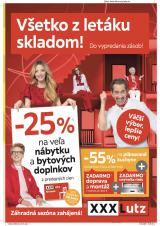 XXXLutz leták  s platnosťou 9. 3. - 22. 3. 2026 Zľava 25 % na takmer všetko